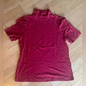 Basic Short Sleeve Mock Turtleneck XL